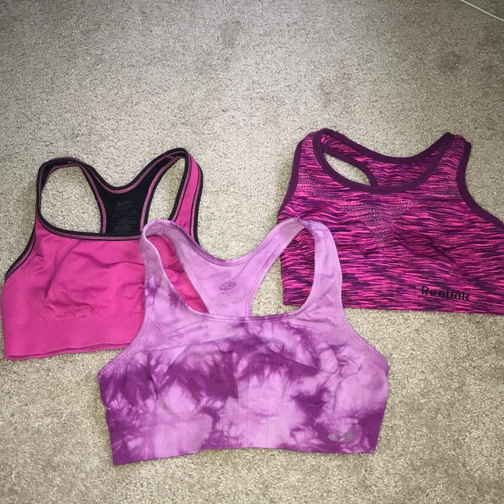 Pink sports bras bundle!!